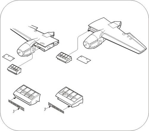 1/48 Mosquito Wing mounted coolers for TAM