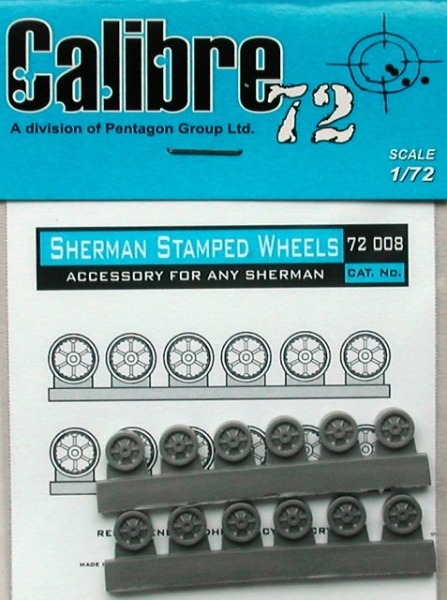 1/72 M4 Sherman Stamped Wheels