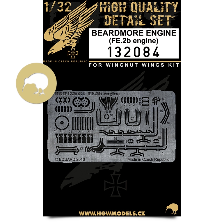 1/32 FE.2b - Beardmore Engine - Photo-etched Sets  - Wingnut Wings