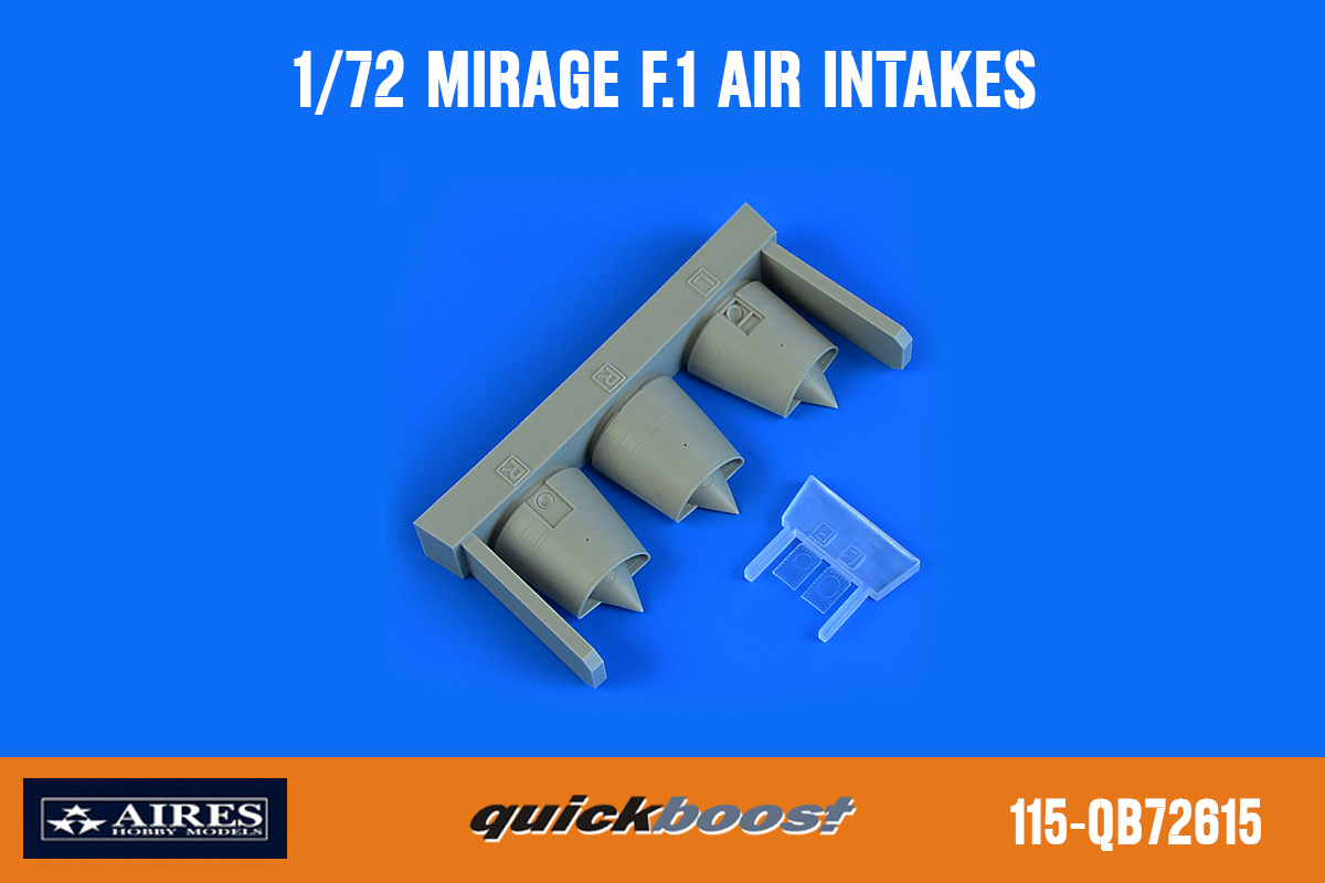 1/72 Mirage F.1 air intakes for SPECIAL HOBBY kit