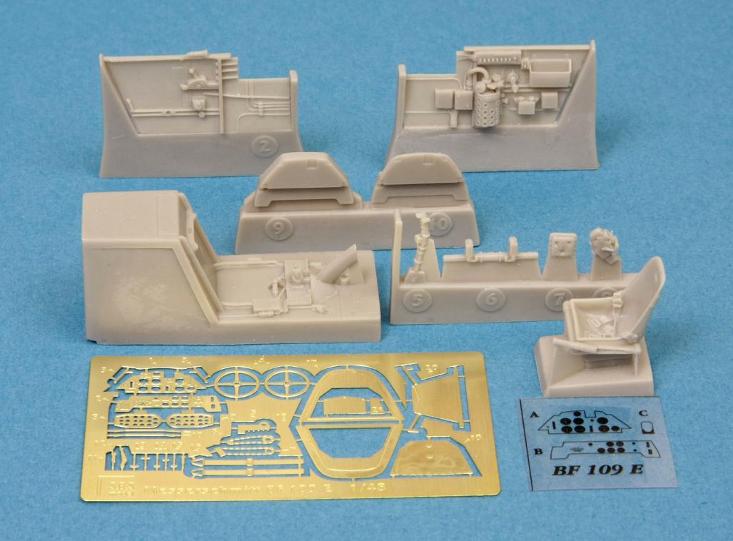 1/48 Bf-109E Cockpit set - Resin + PE for Tamiya/Hasegawa