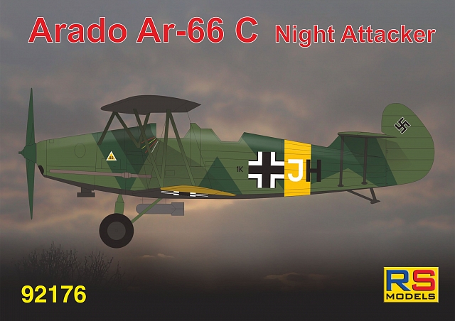 Plastikový model letadla 1/72 Arado 66 C Night trainer 4 decal v. for Luftwaffe