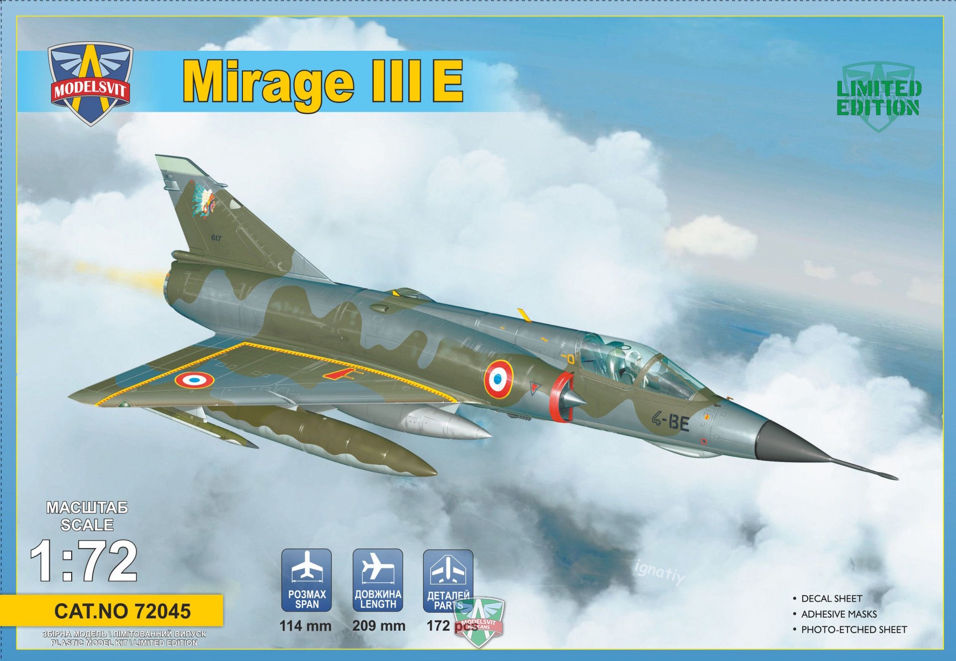 1/72 Mirage IIIE fighter-bomber