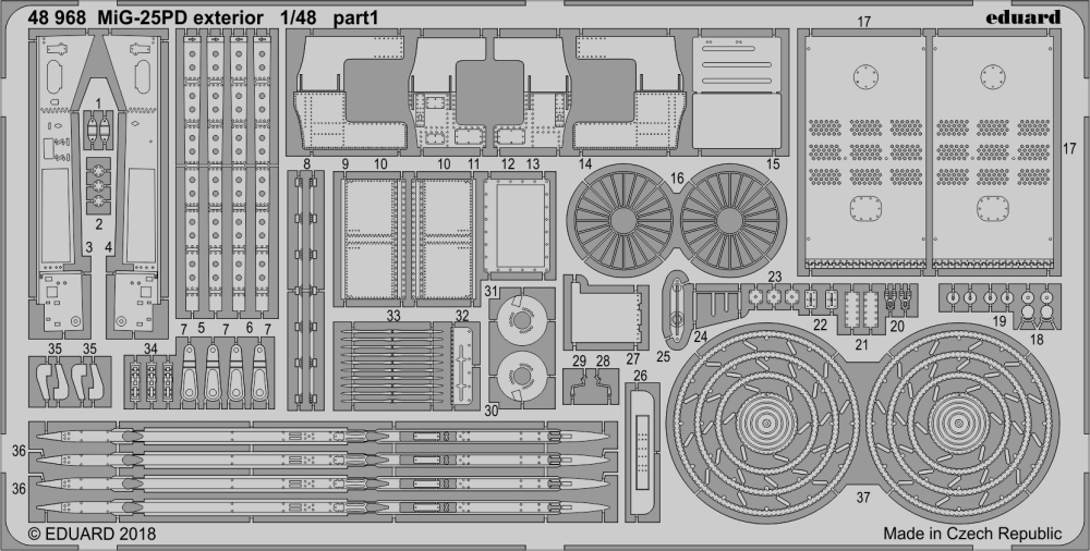 1/48 MiG-25PD exterior for ICM kit