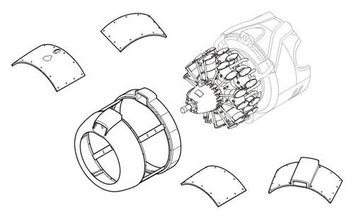 1/48 J1N Irving - engine set for TAM (Nakajima Sak