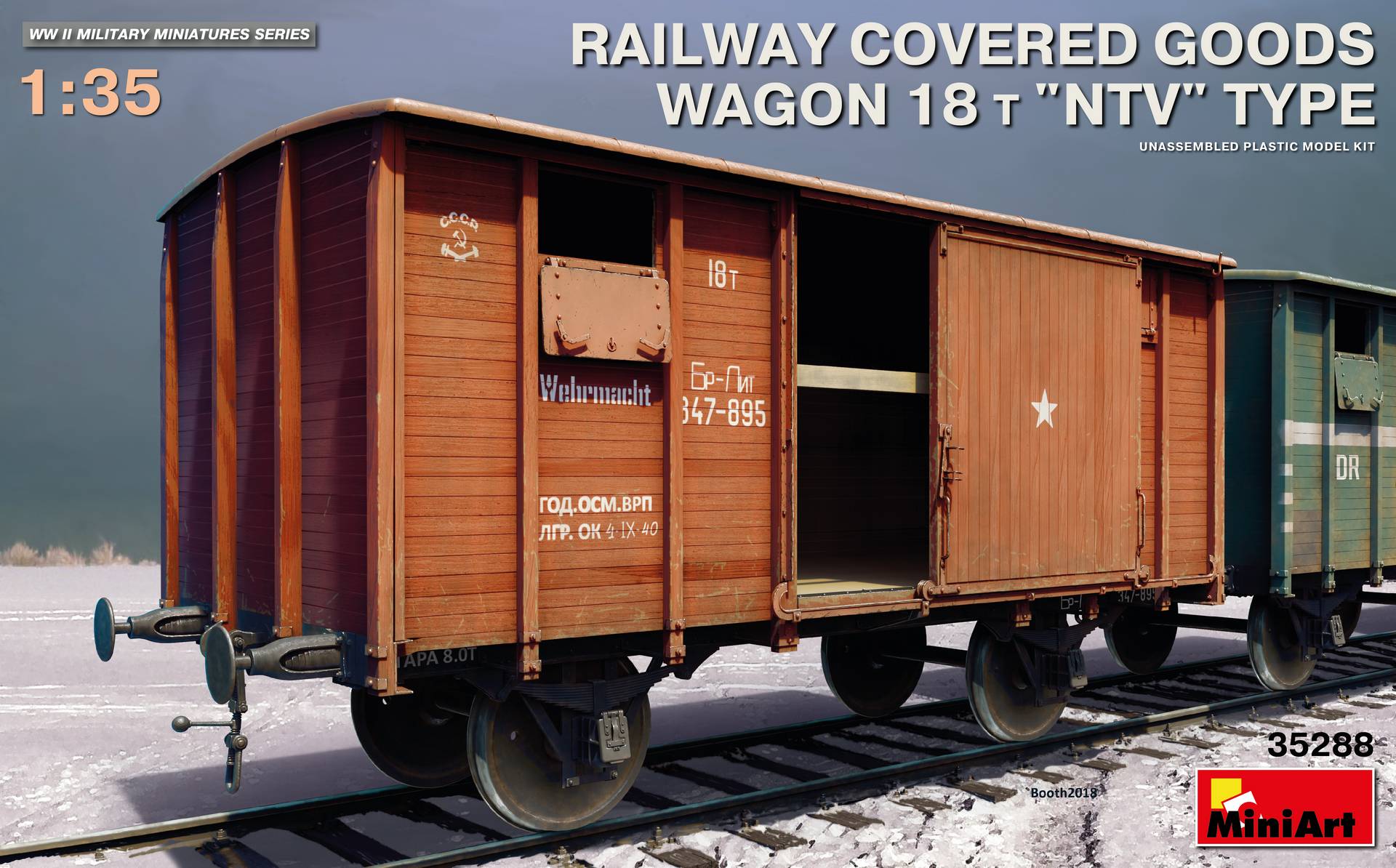 1/35 Railway Covered Goods Wagon 18 t "NTV"-Type 