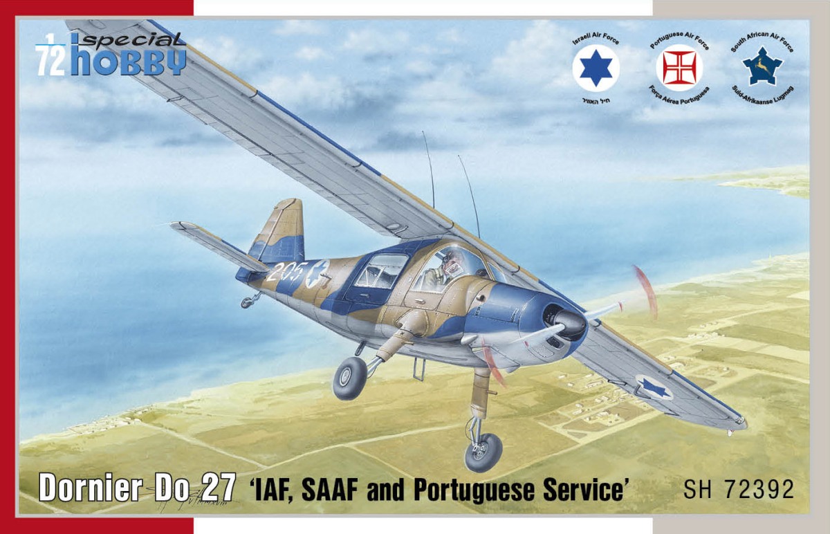 Plastikový model letadla 1/72 Dornier Do 27 IDF, SAAF and Portuguese Servic