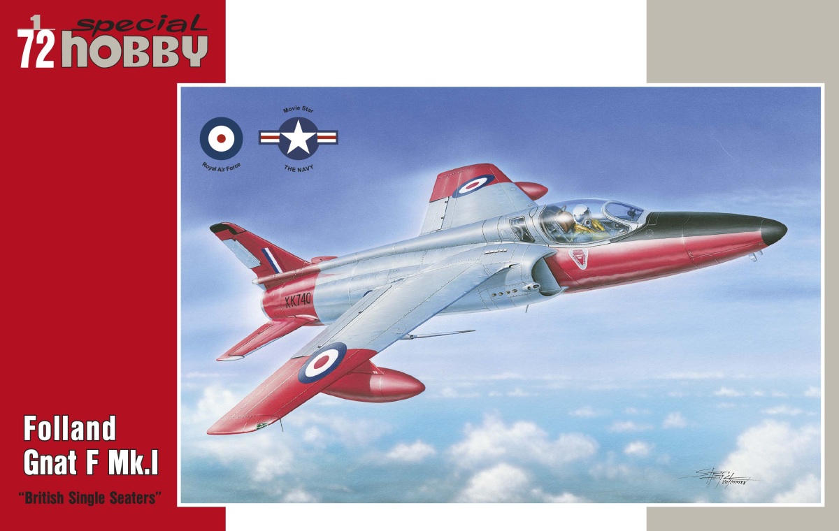 Plastikový model letadla 1/72 Folland Gnat F Mk.I British Single Seaters