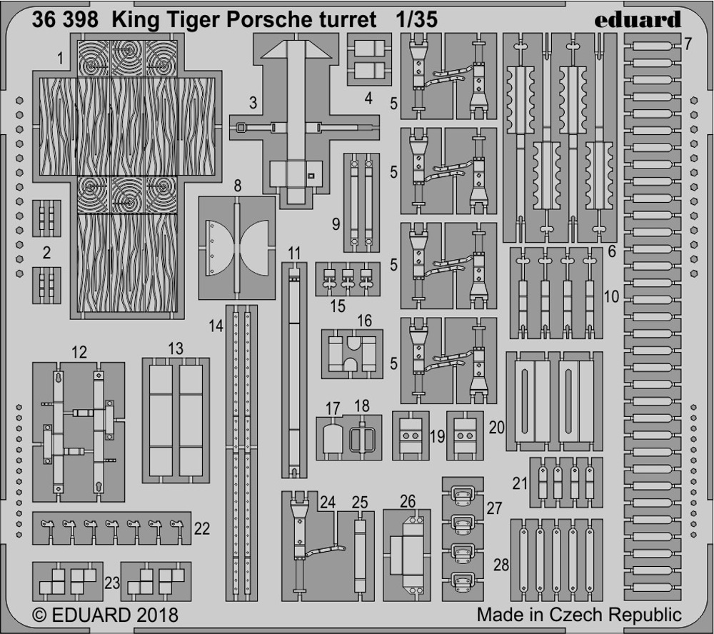 1/35 King Tiger Porsche turret  for MENG kit