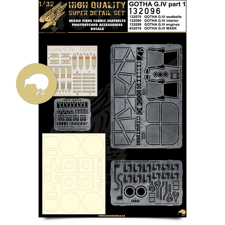 1/32 Gotha G.IV - Super Detail Set - Photo-etched Sets  - Wingnut Wings