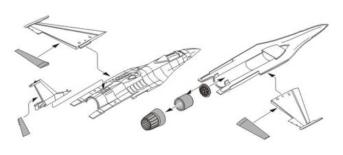 1/72 F-16CG/CJ Fightning Falcon exterior set for A