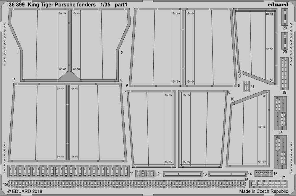 1/35 King Tiger Porsche fenders  for MENG kit