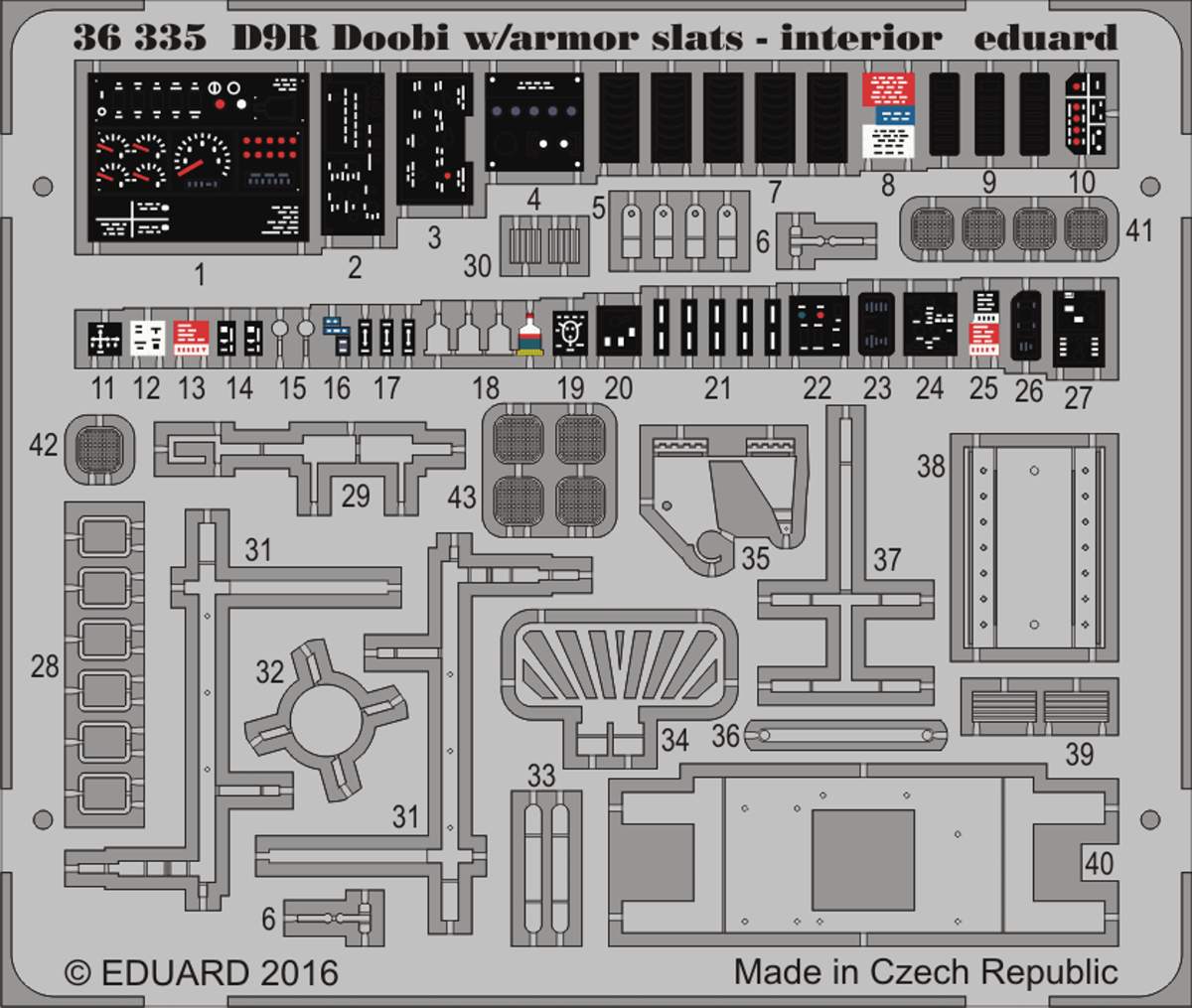 1/35 D9R Doobi w/ armor slats - interior for MENG kit