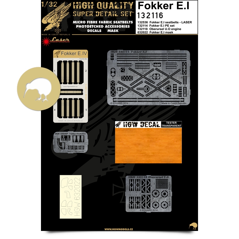 1/32 Fokker E.I - Super Detail Set - Photo-etched Sets  - Wingnut Wings