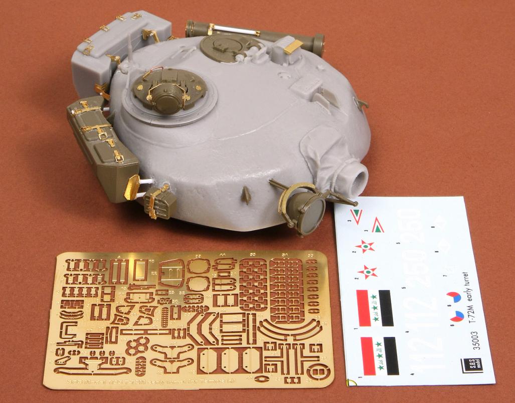 1/35 T-72M early turret - Resin+PE+decal for Tamiya