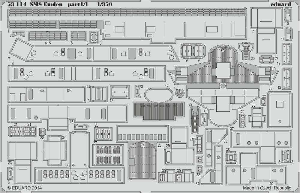 1/350 SMS Emden part 1  for REVELL kit