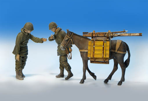 1/35 U.S. Infantrymen with mule