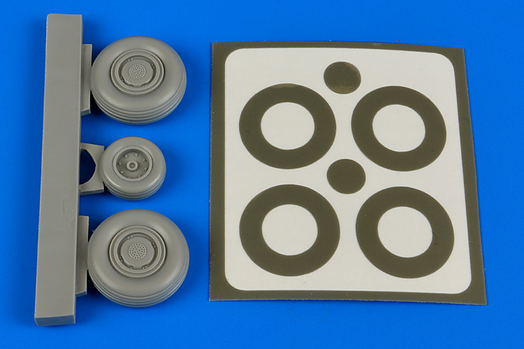 1/72 Su-27 Flanker wheels & paint masks - (late ve