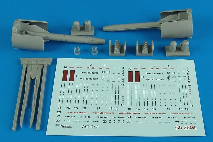 1/48 Ch-25ML (AS-10 Karen) air-to-ground missiles