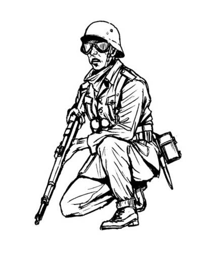 1/35 Germann WW II Infantryman from Africa(1fig.)