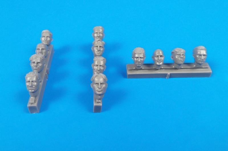 1/32 Universal Pilot Heads – with no head gear (12