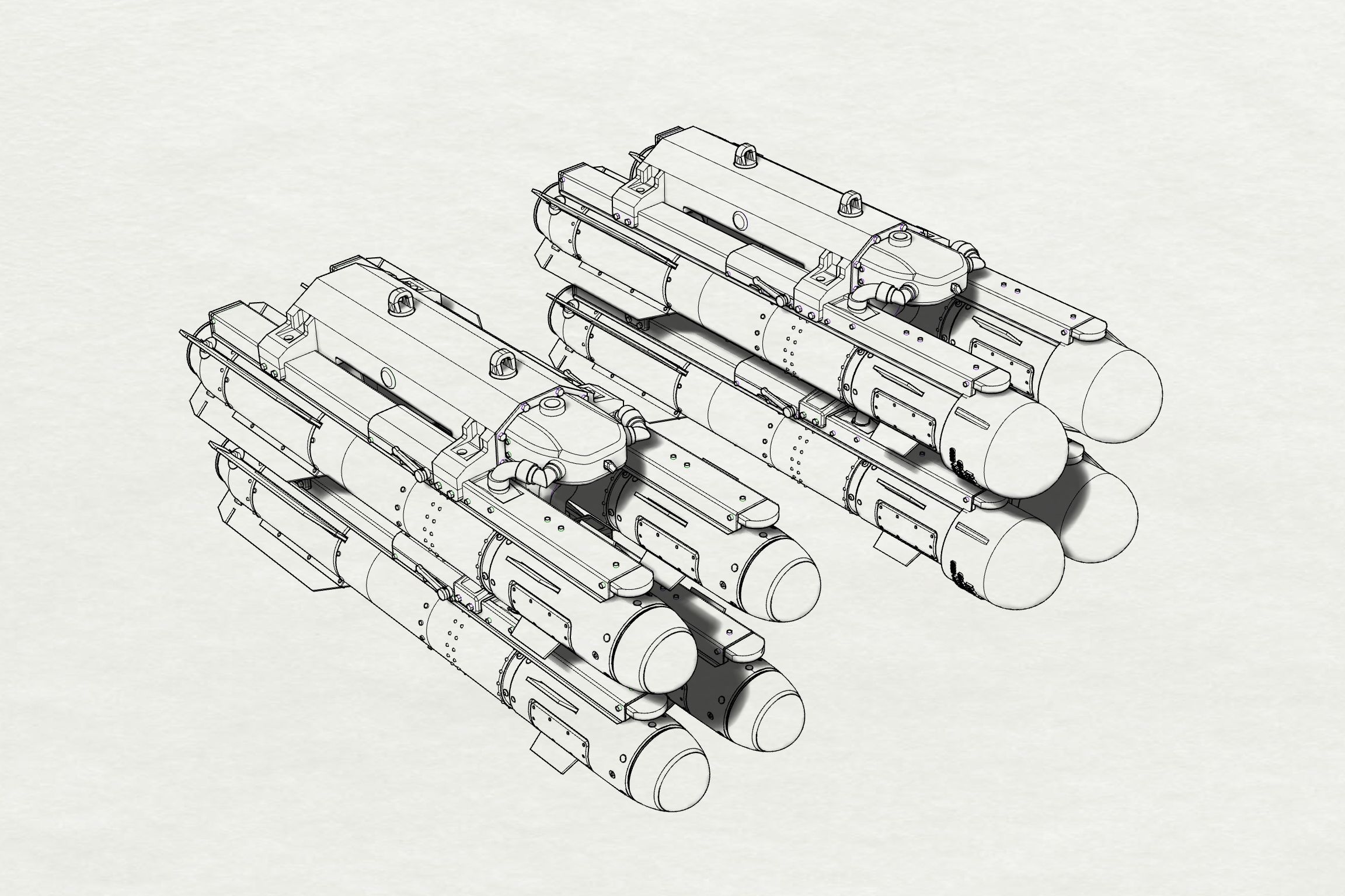 1/32 AGM-114 Hellfire resin kit of U.S. air-to-ground rockets (8pcs)