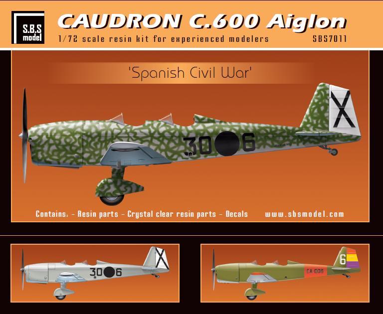 1/72 Caudron 600 'Spanish Civil War' - Resin+PE+decal - Full resin kit