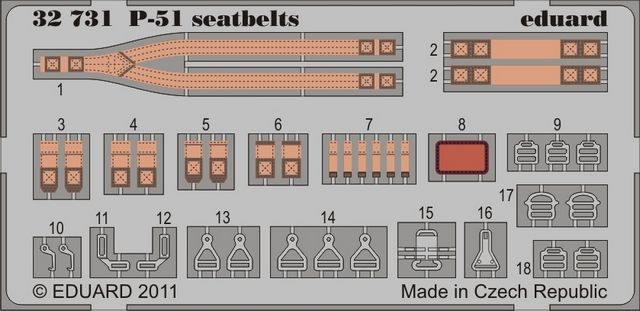 1/32 P-51 Seatbelts for TAMIYA kit