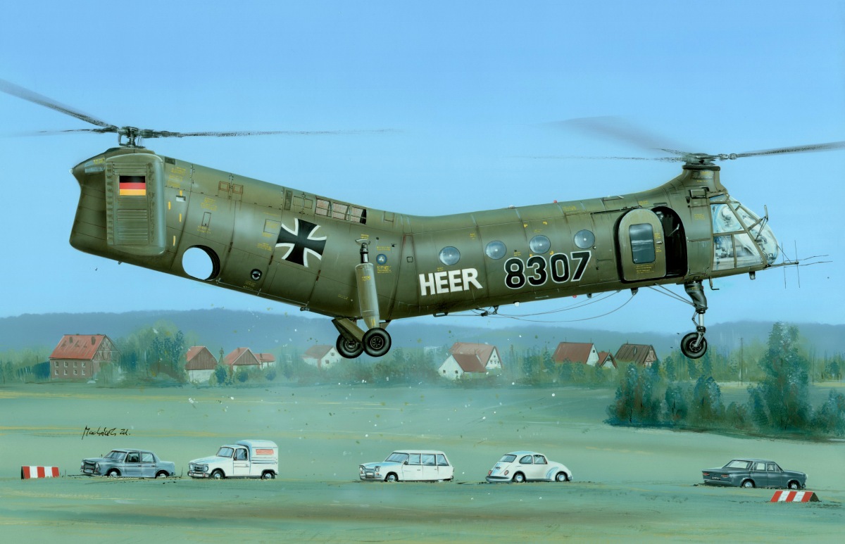 Plastikový model letadla 1/48 H-21 Workhorse German & French Marking