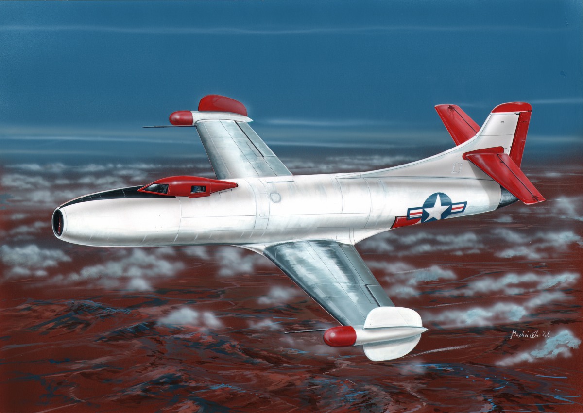 Plastikový model letadla 1/48 D-558-I Skystreak NACA