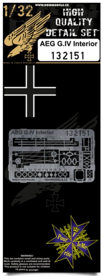 1/32 AEG G.IV - Interior - Photo-etched Sets  - Wingnut Wings