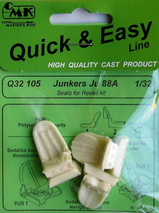 1/32 Junkers Ju 88A Seats for Revell kit