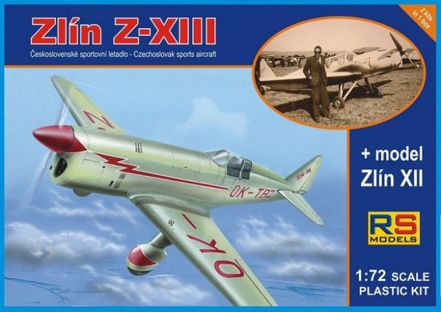 Plastikový model letadla 1/72 Zlin-XIII + Zlin XII.102 3 decal v. for Czech