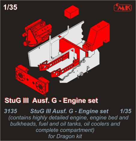 1/35 StuG III Ausf.G - Engine set for Drag. Kit