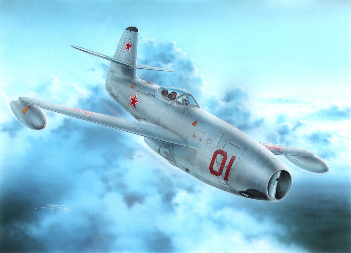 Plastikový model letadla 1/72 Yakovlev Yak-23 Flora RedWhite Stars