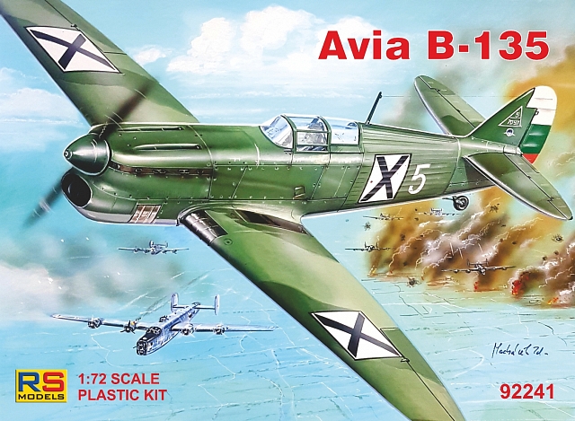 Plastikový model letadla 1/72 Avia B-135 3 decal v. for Luftwaffe, Bulgaria