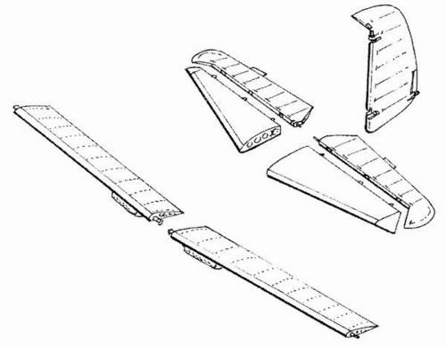 1/48 Bf-109E - control surfaces set for TAM