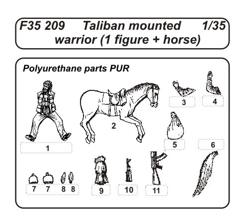 1/35 Taliban mounted warrior (1 fig.+ horse)