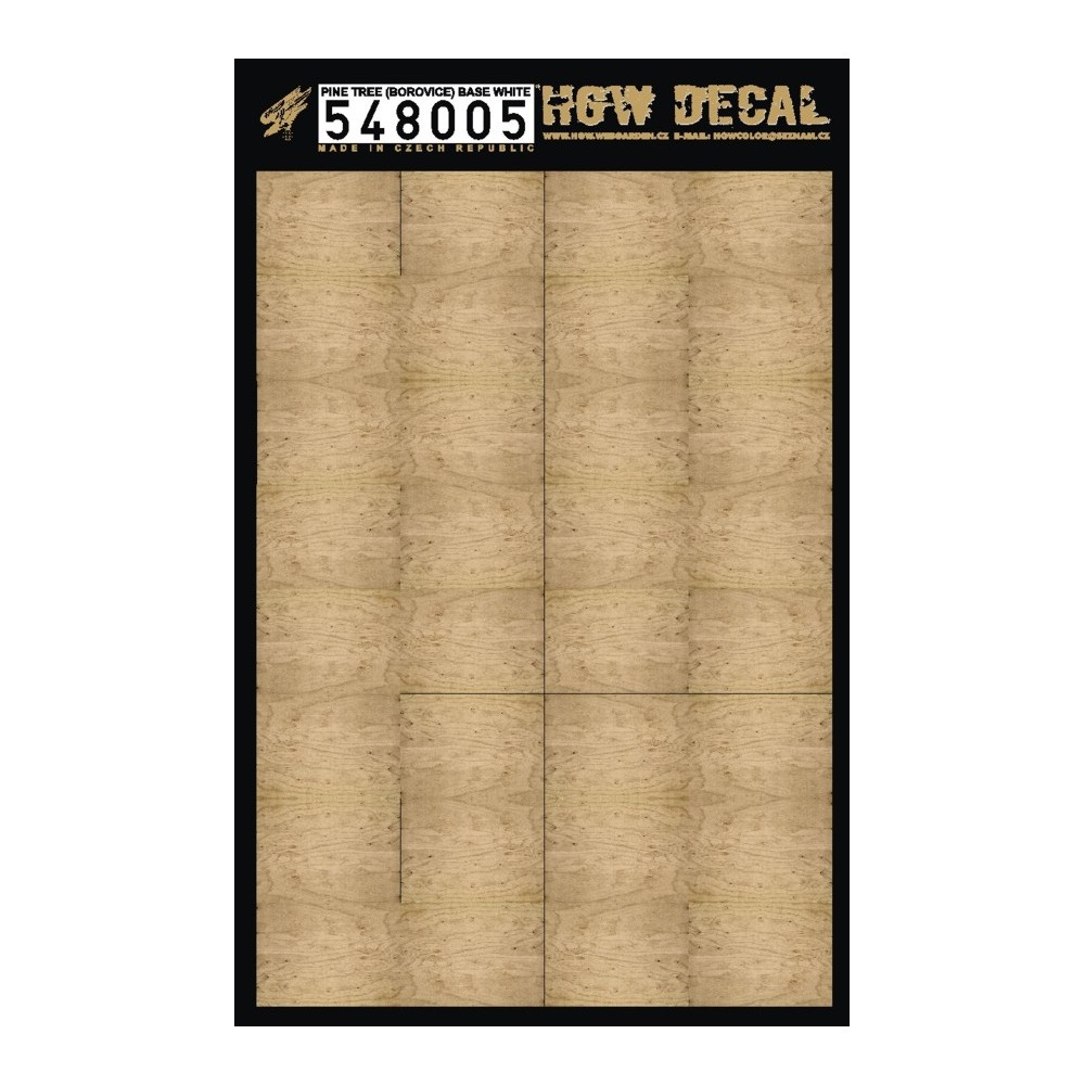 1/48 Pine Tree - Faded - Decals Wood Grain - base white 32 pc. 41 x 30 mm