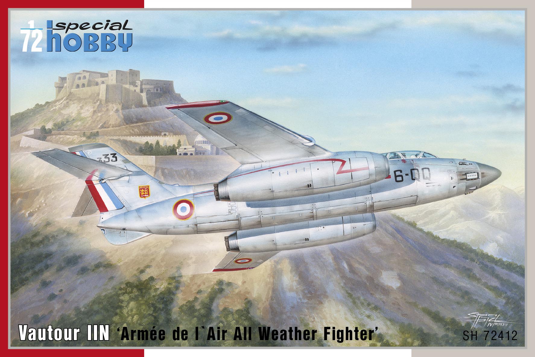 Plastikový model letadla 1/72 S.O. 4050 Vautour II 'Armée de l' Air All Weather Fighter'