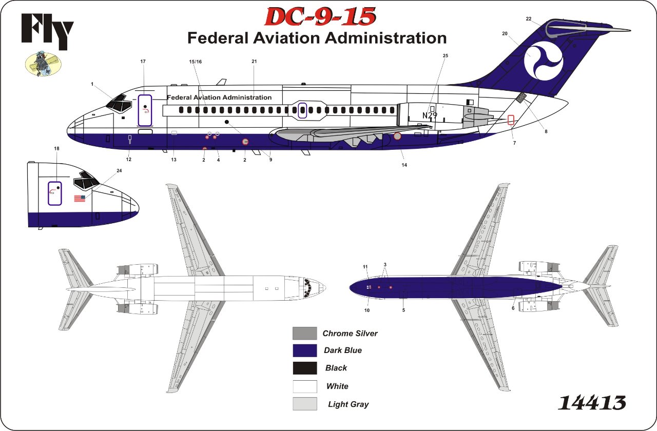 1/144 DC-9-15 FAA