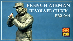 1/32 French airman checking revolver