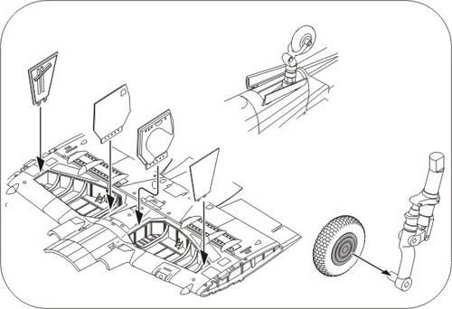 1/72 Westland Wyvern S.4 Undercarriage set for Tru