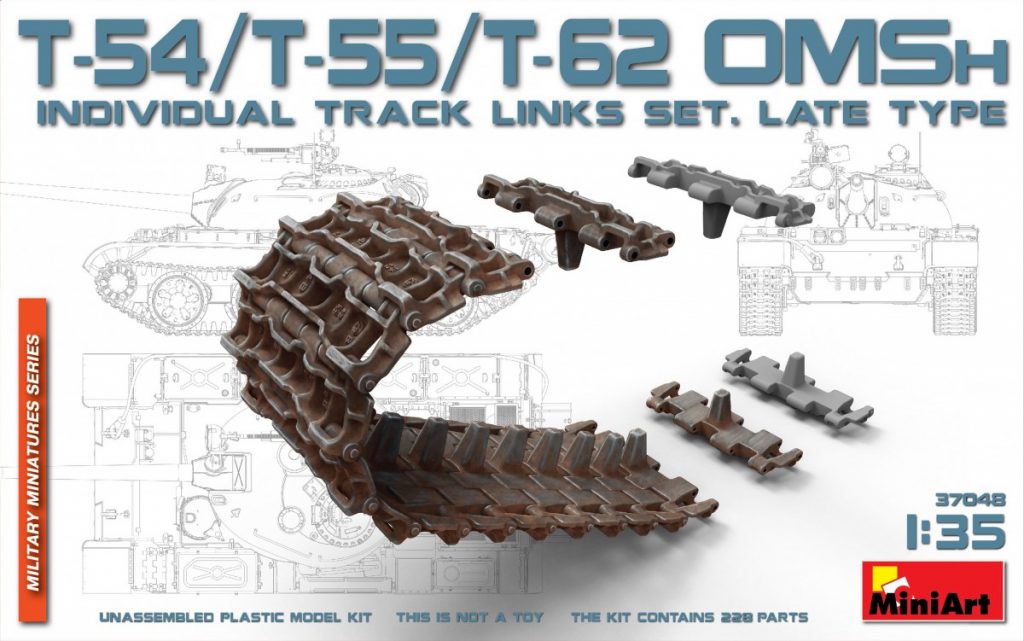 1/35 T-54/T-55/T-62 OMSh Individual Track Links Set.Late Type