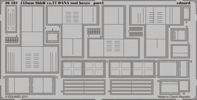 1/35 152mm ShkH vz.77 DANA tool boxes for HOBBY BOSS kit