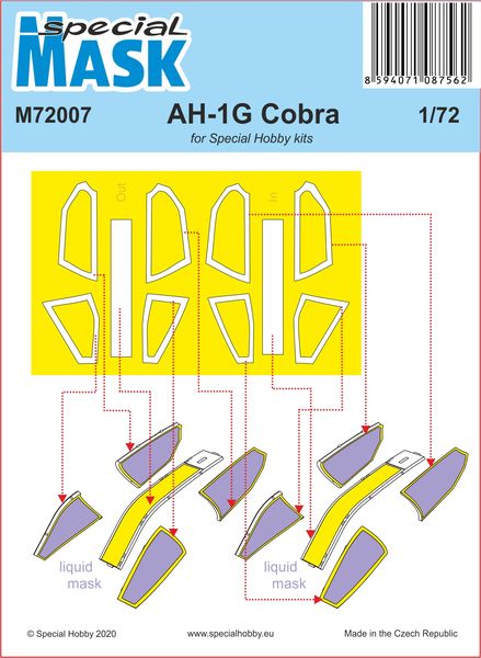 Maska pro plastikový model 1/72 AH-1G Cobra