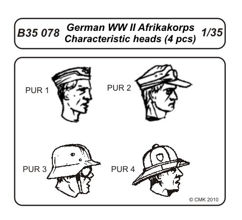 1/35 German WWII Afrikakorps-character.heads