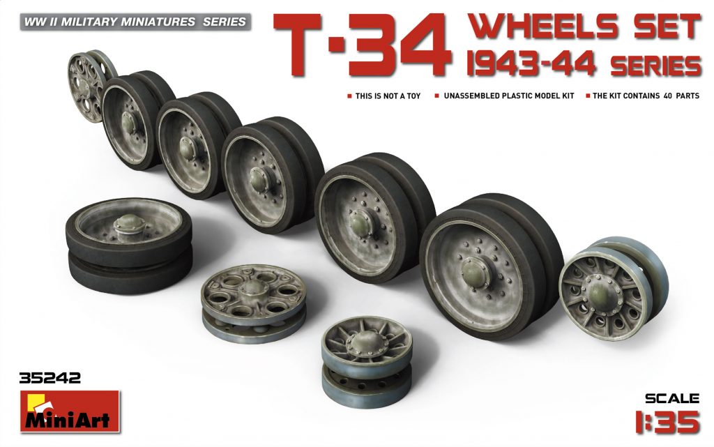 1/35 T-34 Wheels Set. 1943-44 Series