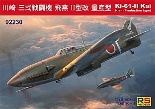 Plastikový model letadla 1/72 Ki-61 II Kai with bubble canopy 3 decal v. for Japan