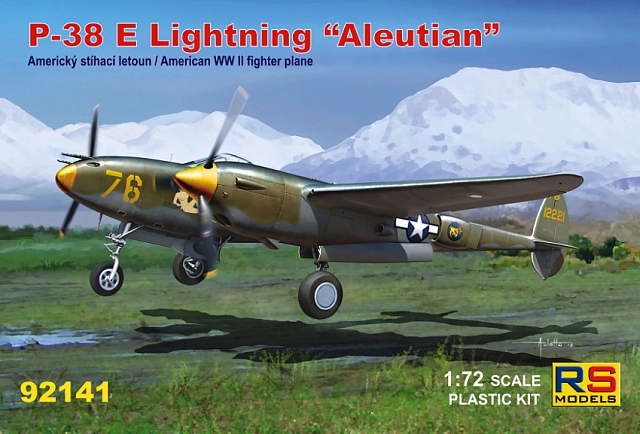 Plastikový model letadla 1/72 P-38 E Aleutian 4 decal v. for USA